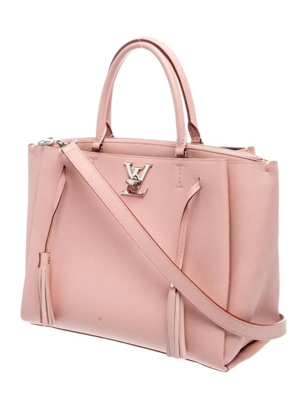 Louis Vuitton LockMe II Magnolia Pink Taurillon Leather Top Handle Bag, LUX